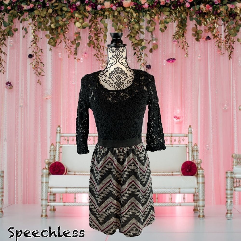 Speechless lace top skirt dress - Picture 2 of 8